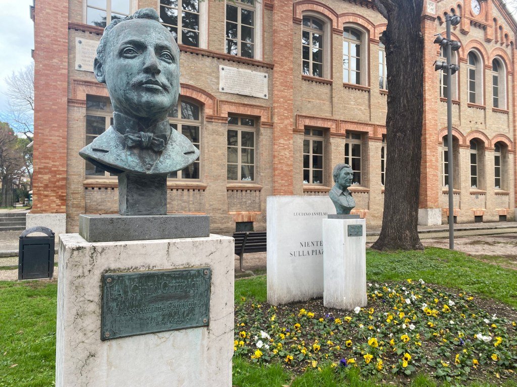 Busts of local leaders in Fano, Italy